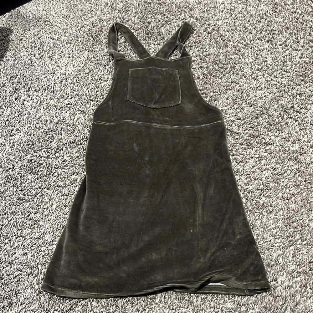 Olive green dress.